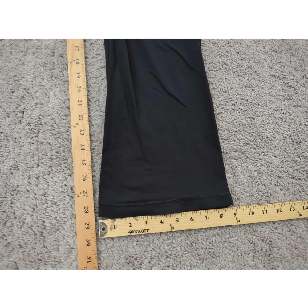 Prana Leggings Womens 25 Black Pull On Elastic Waist Low Rise Flared Gym - Picture 6 of 7